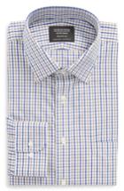 Men's Nordstrom Men's Shop Smartcare(tm) Traditional Fit Check Dress Shirt 32/33 - Brown