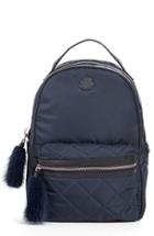 Moncler 'georgette' Genuine Rabbit Trim Backpack - Blue