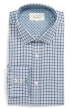Men's Ted Baker London Ambrer Trim Fit Check Dress Shirt .5 - 32/33 - Grey