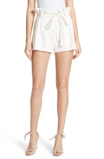 Women's Alice + Olivia Laurine Paperbag Shorts - White