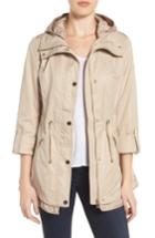 Women's Guess City Roll Sleeve Anorak - Beige