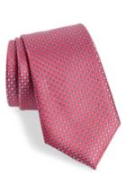 Men's Nordstrom Men's Shop Chad Microdot Silk Tie, Size - Pink