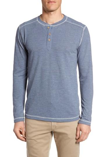 Men's Vintage 1946 Marl French Terry Henley - Blue