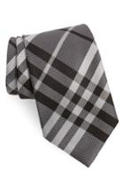 Men's Burberry Check Silk Tie, Size - Grey