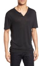 Men's W.r.k 'metro' Short Sleeve Henley - Black