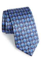 Men's Ermenegildo Zegna Floral Silk Tie, Size - Blue