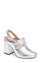 Women's Shellys London Charity Slingback Loafer Mule Eu - Metallic