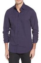 Men's Stone Rose Slim Fit Heather Fx Print Sport Shirt (m) - Blue