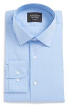 Men's Nordstrom Men's Shop Traditional Fit Stretch Check Dress Shirt .5 32/33 - Blue