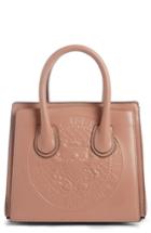 Balmain Mini Glace Leather Top Handle Bag - Pink