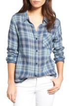 Women's Rails Jerrah Metallic Cotton Plaid Shirt - Blue