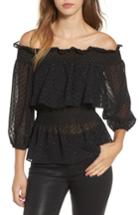 Women's Devlin Roland Off The Shoulder Lace Blouse - Black