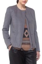 Women's Akris Punto Wool A-line Jacket - Grey