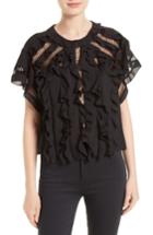 Women's Iro Lauder Ruffle Top Us / 34 Fr - Black