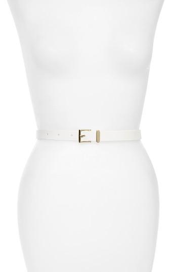 Women's Halogen Square Keeper Belt - White