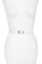 Women's Halogen Square Keeper Belt - White