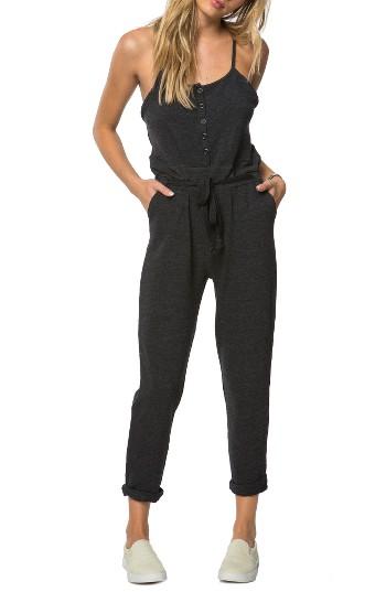 Women's O'neill Greta Cotton Jumpsuit - Black