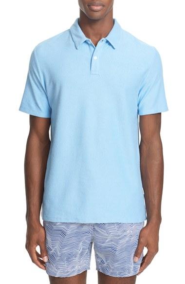 Men's Onia Alec Reverse Terry Cloth Polo