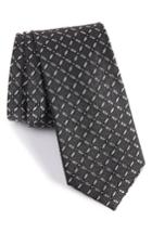 Men's Calibrate Geometric Silk Tie, Size - Black