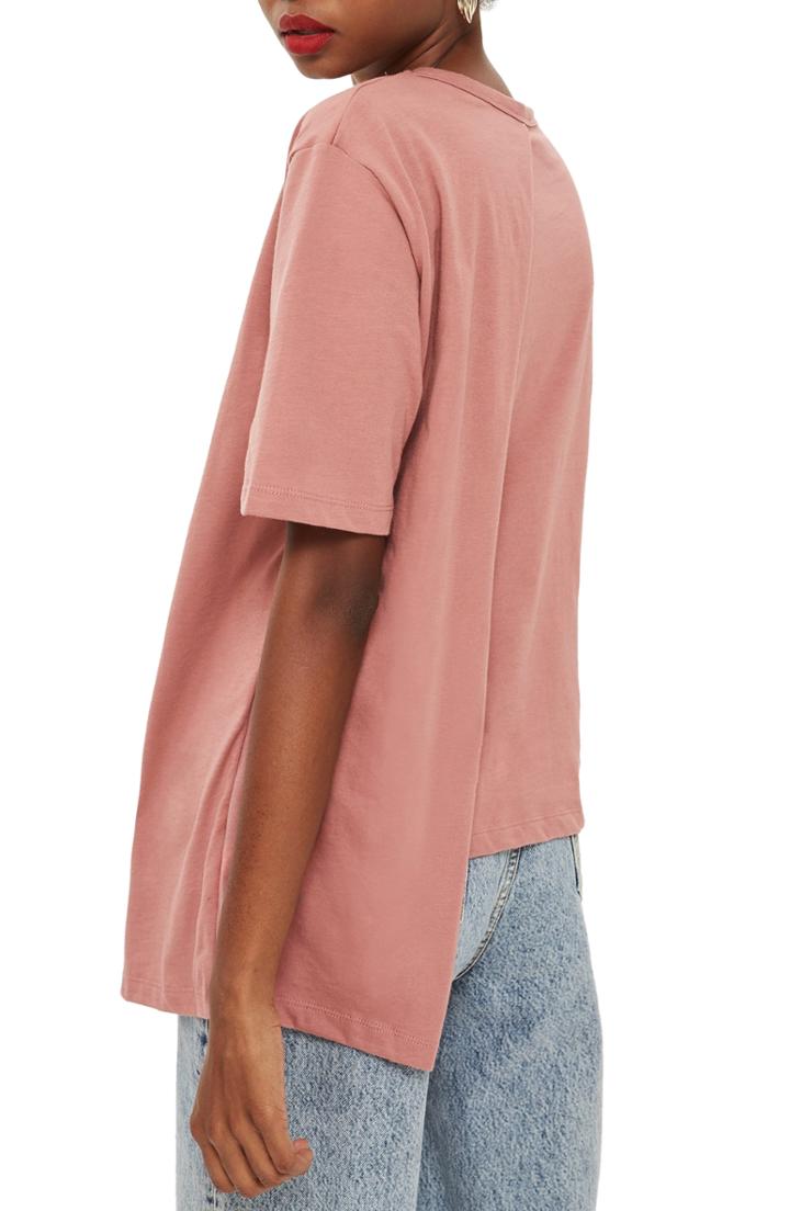Women's Topshop Layered Tee Us (fits Like 0) - Pink