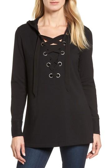 Women's Nic+zoe Nordic Tie Top - Black