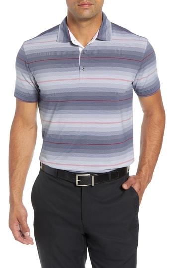 Men's Bobby Jones R18 Tech Diesel Stripe Golf Polo, Size - Grey