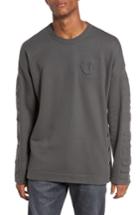 Men's True Religion Brand Jeans Oversize Fleece Sweatshirt - Grey