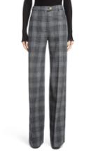 Women's Acne Studios Wide Leg Check Pants Us / 40 Eu - Grey