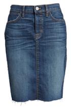 Women's Hudson Jeans Remi High Waist Fray Hem Denim Pencil Skirt - Blue