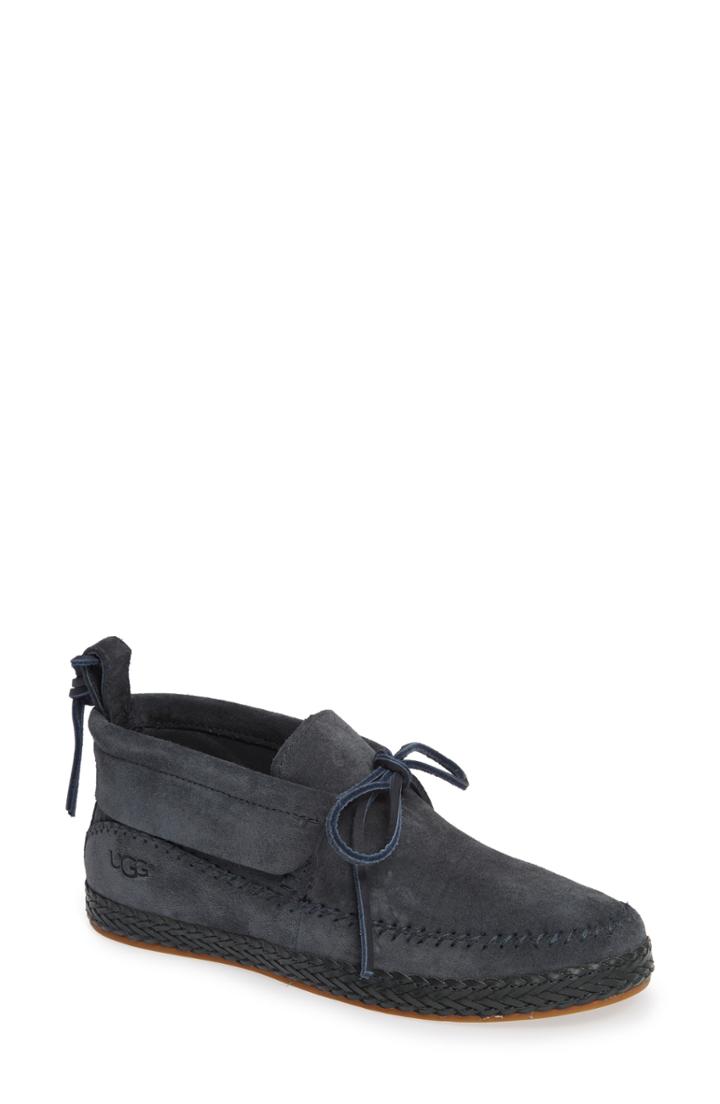 Women's Ugg Woodlyn Moc Toe Bootie .5 M - Blue
