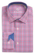 Men's Bugatchi Trim Fit Microcheck Dress Shirt - Pink