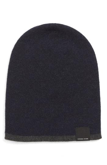 Men's Canada Goose Reversible Merino Beanie - Blue