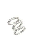 Women's Givenchy Set Of 3 Pave Crystal Rings