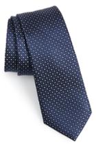 Men's Calibrate Cassida Dot Silk Tie, Size - Blue