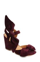 Women's Bill Blass Carmen Bow Sandal M - Burgundy