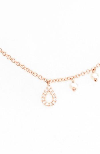 Women's Meira T Diamond Teardrop Charm Collar Necklace