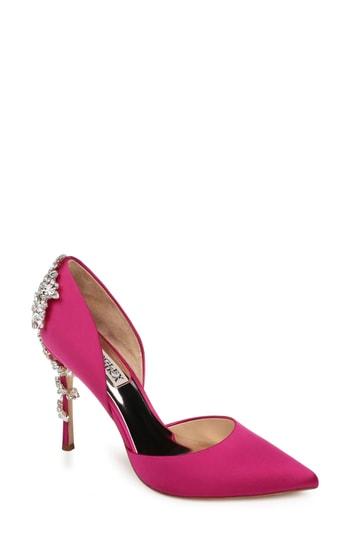 Women's Badgley Mischka Vogue Crystal Embellished D'orsay Pump M - Red