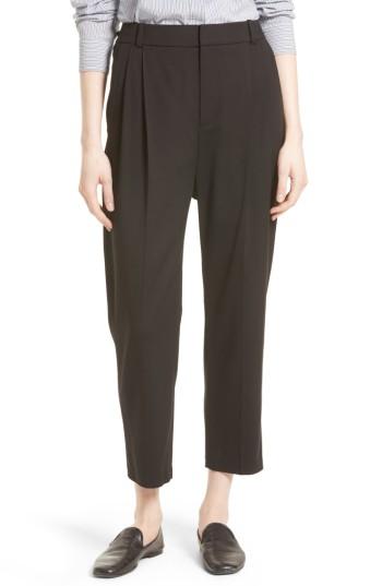 Women's Vince Stretch Wool Crop Trousers - Black