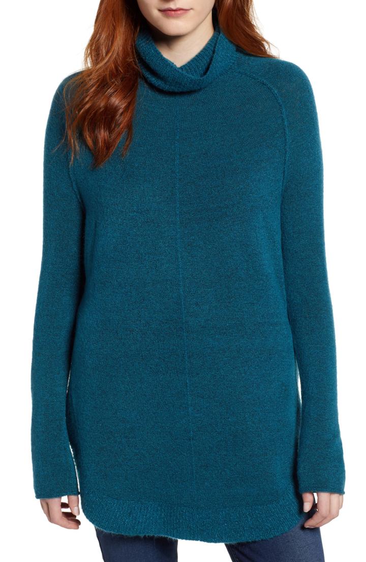 Women's Caslon Turtleneck Tunic Top - Blue