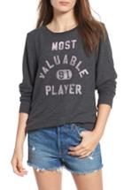 Women's Wildfox Most Valuable Player Baggy Beach Jumper Sweatshirt - Black