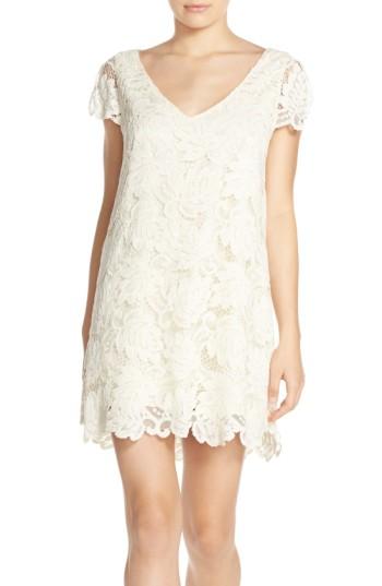 Women's Bb Dakota 'jacqueline' Lace Shift Dress - Ivory