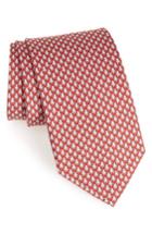 Men's Salvatore Ferragamo Ettore Print Silk Tie, Size - Red