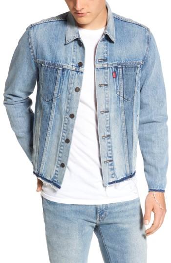 Men's Levi's Altered Distressed Denim Trucker Jacket, Size - Blue