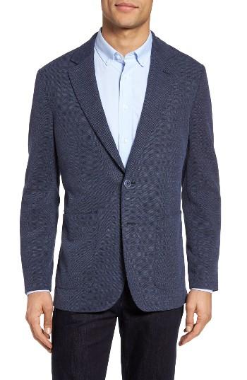Men's Bugatchi Knit Sport Coat R - Blue