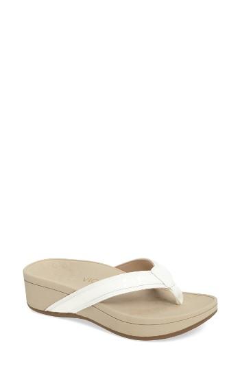 Women's Vionic High Tide Wedge Flip Flop M - White
