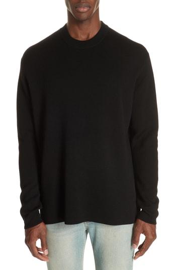 Men's Acne Studios Nicha Wool & Cotton Blend Sweater - Black