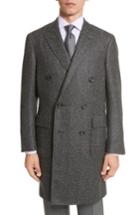 Men's Canali Classic Fit Wool Topcoat Us / 50 Eu R - Grey