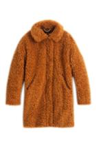 Women's J.crew Teddy Faux Fur Coat, Size - Brown