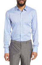 Men's Boss Jenno Slim Fit Pattern Dress Shirt .5 - Blue