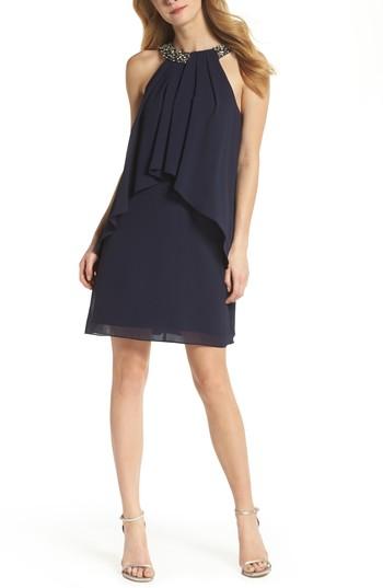 Women's Vince Camuto Beaded Halter Trapeze Dress